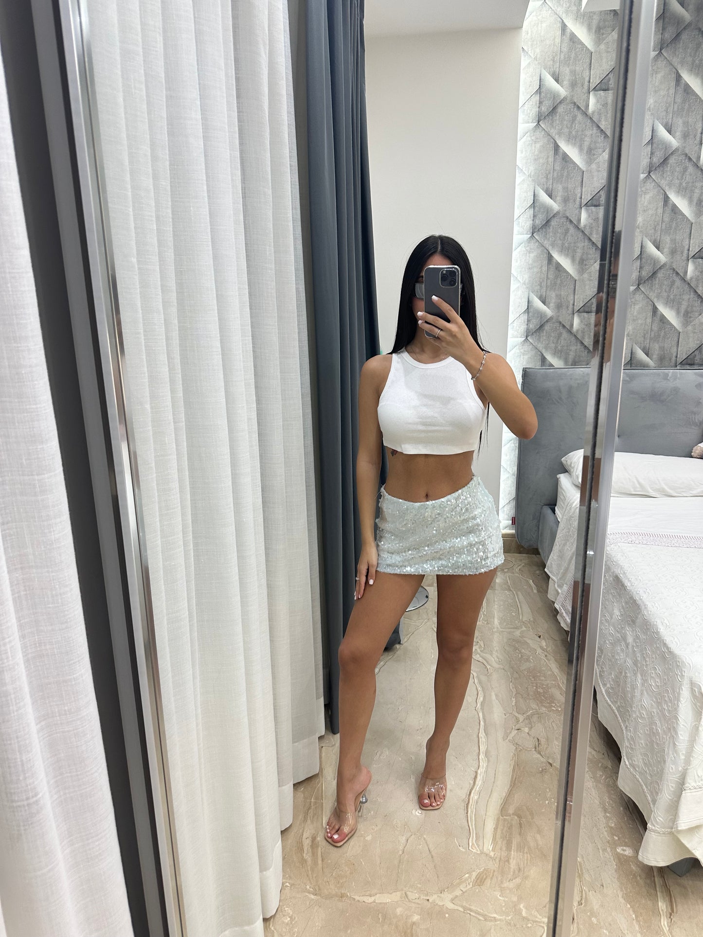 mini gonna paillettes