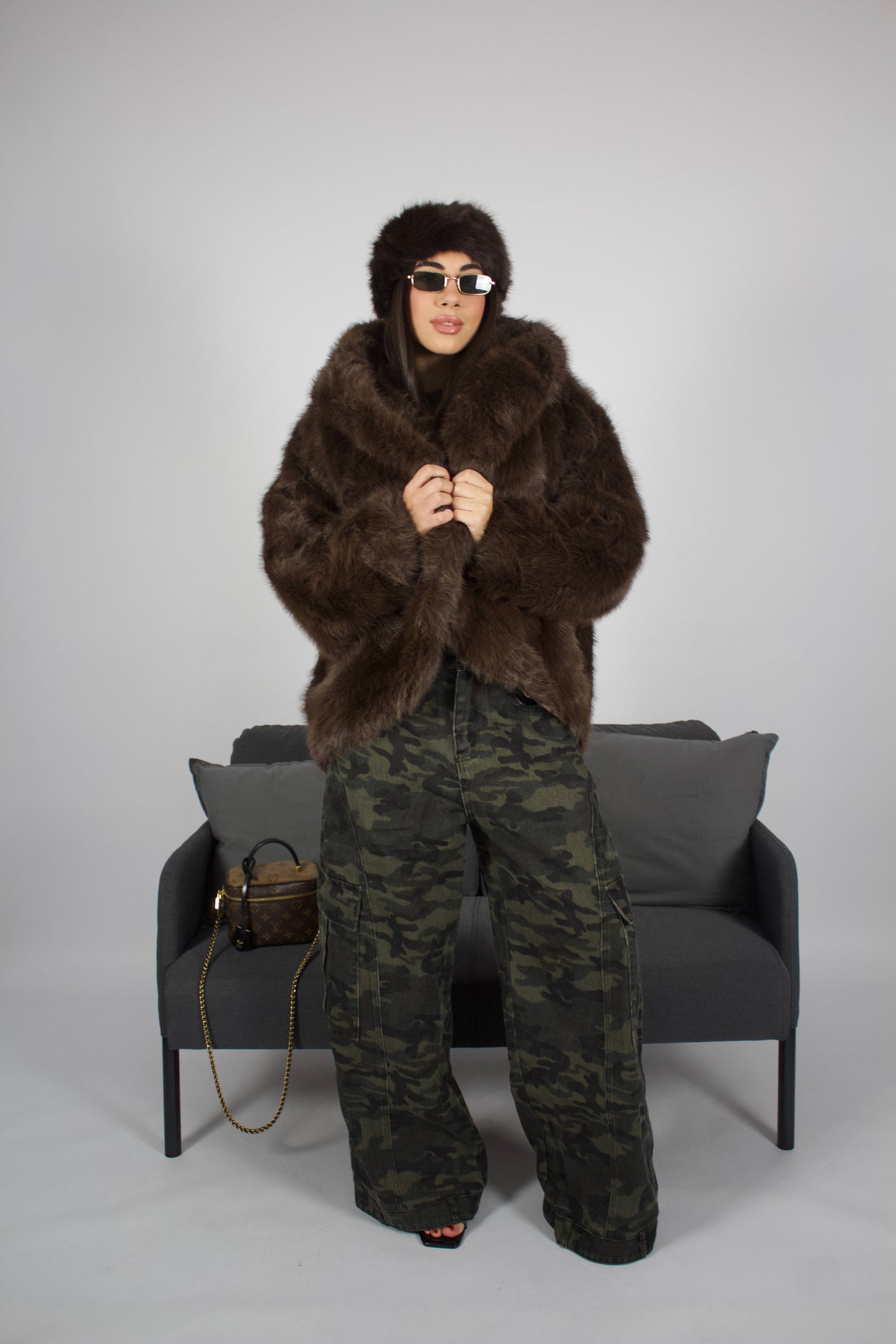 pelliccia teddy marrone