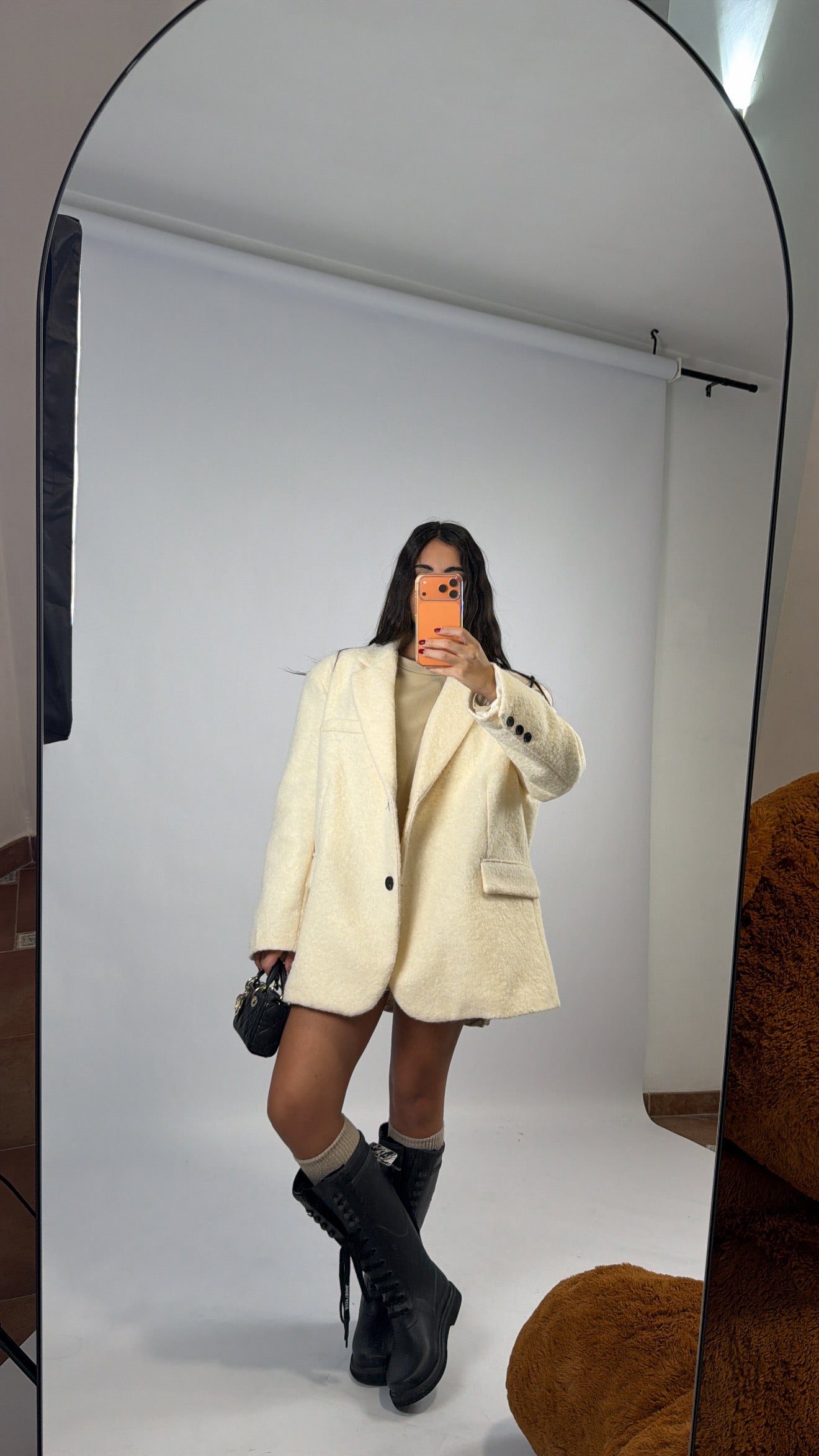 giacca cappotto beige