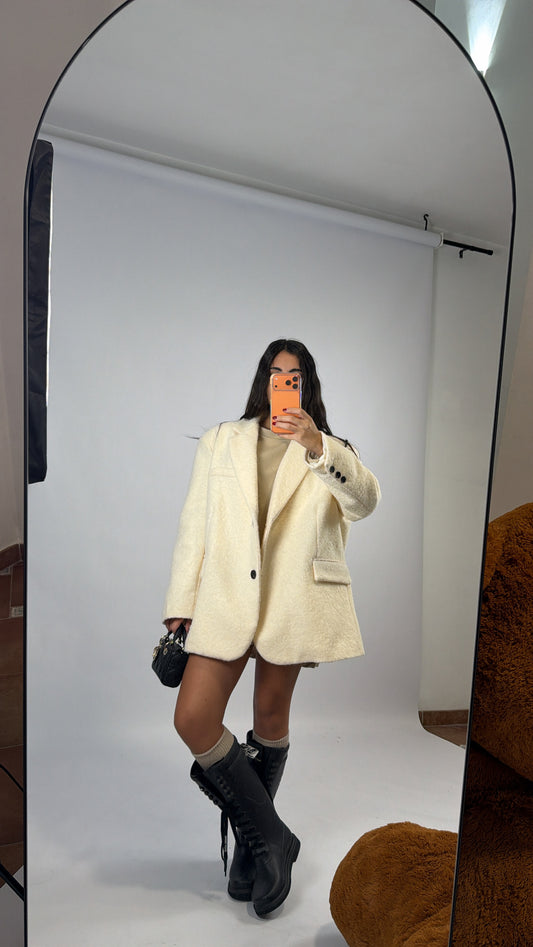 giacca cappotto beige